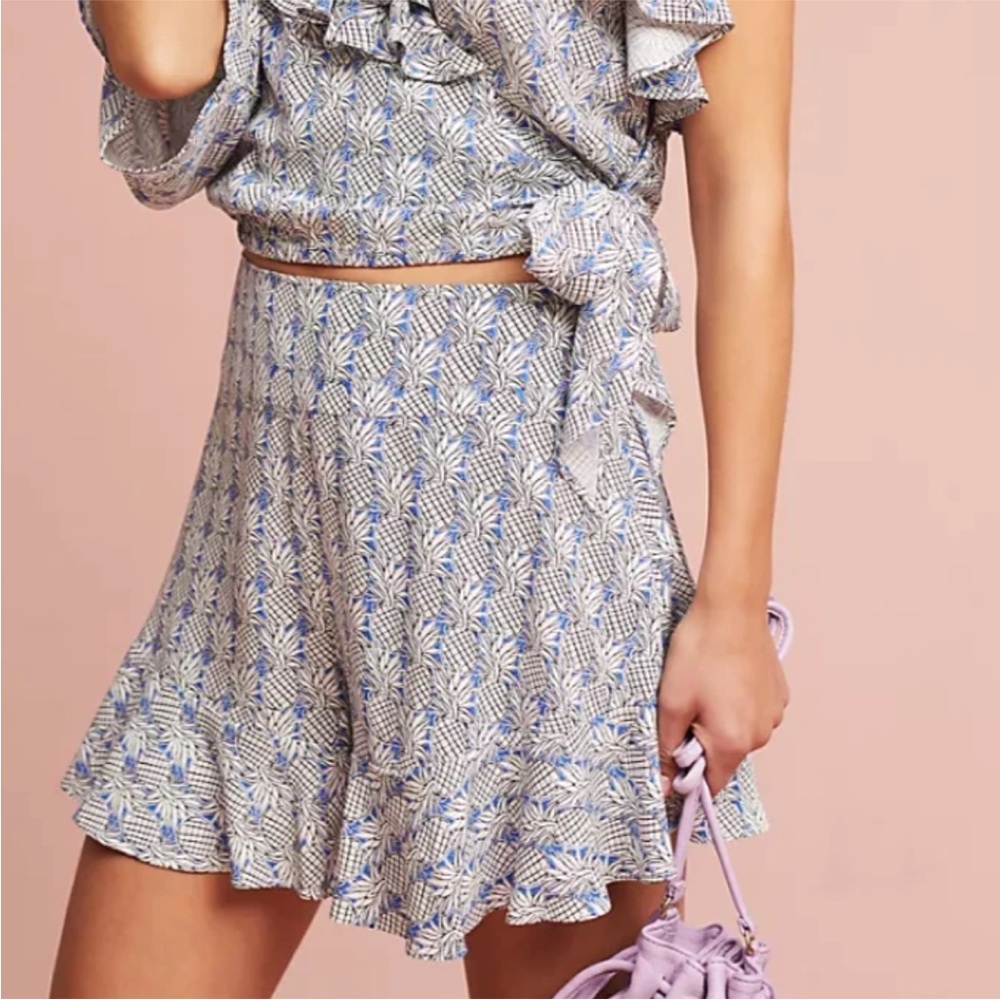 Maeve Ruffled Pineapple Print Shorts